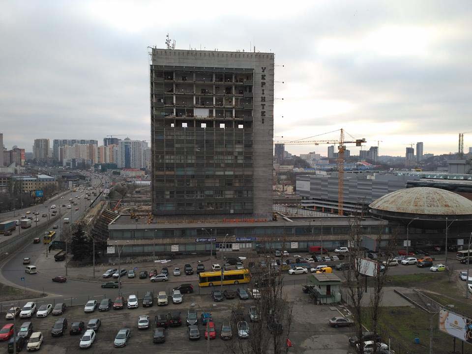 "Тарелка" на Лыбедской - процесс реконструкции здания института